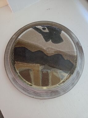 1960's Stoneware Ceramic Wall Hanging Plate Decor